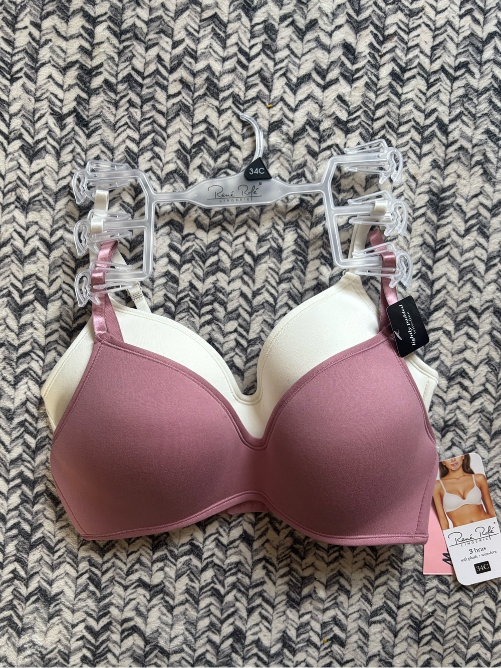 Brand New Two Pack Wire Free Bras Size 34C